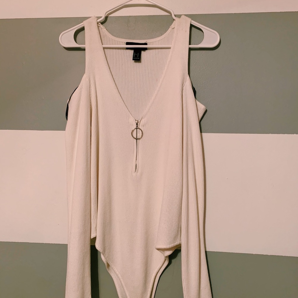 Never Worn Forever 21 White Bodysuit